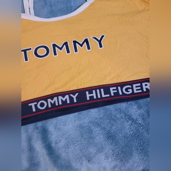 Tommy Hilfiger Mustard Yellow Crop Top Adjustalbe Straps Size Latge - Picture 4 of 9
